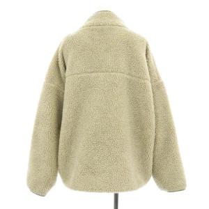 Deuxieme Classe ボアブルゾン ボアフリースジャケット ジップアップ ベージュ