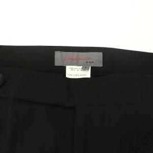 Yohji Yamamoto プリュスノアール +NOIR スラックスパンツ テーパード センタープレス 1 黒 ブラック
