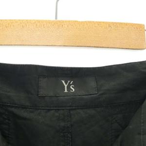 Y's パッチワークパンツ ボトムス クロップド丈 ジップフライ コットン 2 M 黒 ブラック /YQ OS
