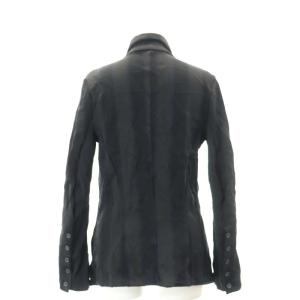 Y's 変形デザインストライプ柄ジャケット ブレザー シングル 2 M 紺 ネイビー /YQ OS SH