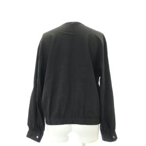theory luxe 24SSCrisp Linen Katiaジャケット ブルゾン フルジップ リネン 38 M 黒 ブラック