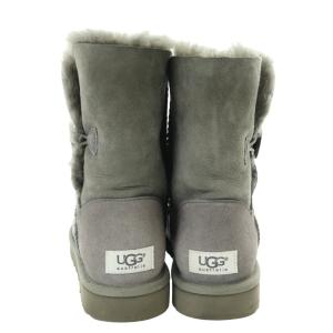 UGG australia ベイリーボタン 2 ムートンブーツ シューズ ショート スエード US7 24cm グレー 5803