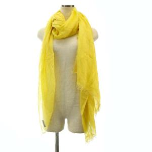 Faliero Sarti ストール 大判 シルク混 フリンジ 黄色 イエロー