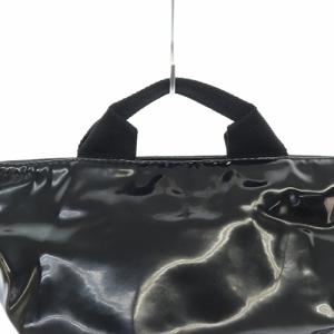 Hervé Chapelier ヴェルニ舟型トートS バッグ ハンドバッグ 黒 ブラック 901ve