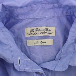 REMI RELIEF 襟ワイヤー シャツ コットン 長袖 F ライトブルー
