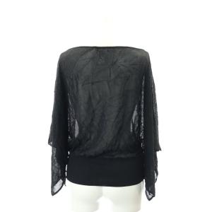 CELINE オールド変形ドルマンニット カットソー 五分袖 S 濃紺 ダークネイビー