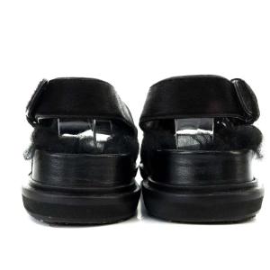 MARNI クロスサンダル ハラコ ストラップ 35 22cm 黒 ブラック