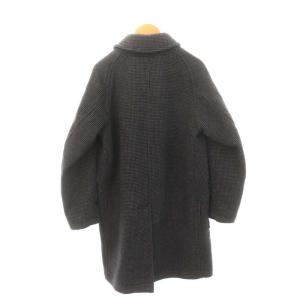 KAPTAIN SUNSHINE 23AW Traveller Coat ステンカラーコート 千鳥格子柄 38 ブラック