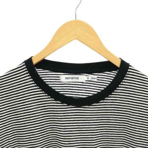 nonnative 24SS CLERK S/S TEE C/L PIQUE BORDER Tシャツ カットソー ボーダー 半袖 1 黒 白 ブラック