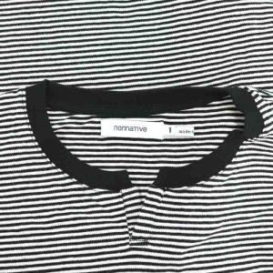 nonnative 24SS CLERK S/S T-NECK TEE BORDER Tシャツ カットソー ボーダー 半袖 1 黒 白 ブラック
