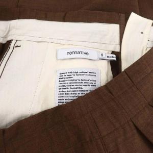 nonnative 24SS WORKER EASY SHORTS ショートパンツ タック ジッパーフライ 1 ブラウン