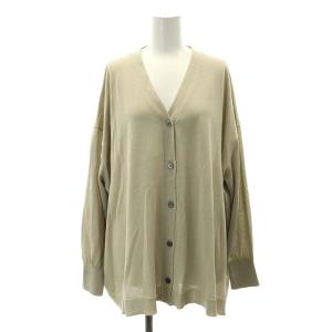 23SS Co Ace ワイドVネックカーディガン ニット 長袖 グレージュ /DF OS