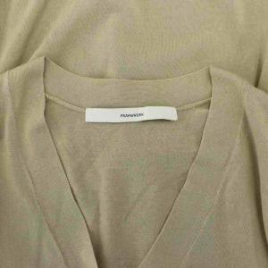 Framework 23SS Co Ace ワイドVネックカーディガン ニット 長袖 グレージュ /DF OS