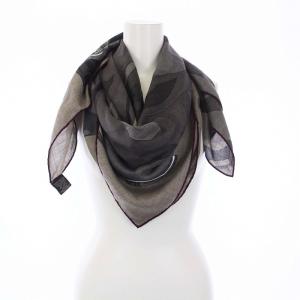 HERMES カレH 100 HORSE REALITY ホースリアリティ スカーフ カシミヤシルク グレー