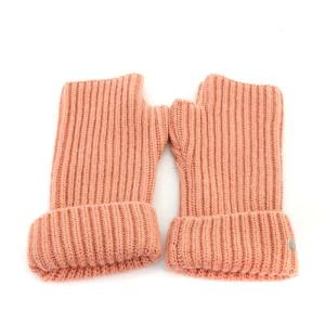 手袋 グローブ 指ぬき カシミヤ モヘヤ混 M ピンク