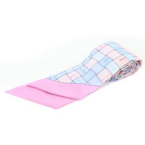 ツイリー ボルデュックチェック BOLDUC AU CARRE リボンスカーフ 水色 ブルー ラベンダー