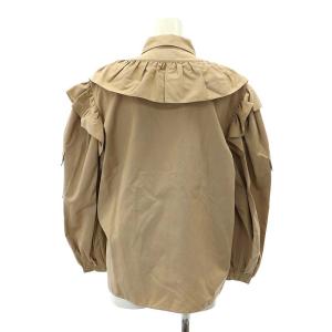 miumiu コットン フリル シャツ 40 ベージュ