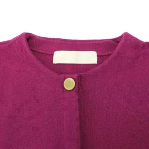 CELFORD ペプラムカーディガン ニット 長袖 クルーネック 38 紫 パープル