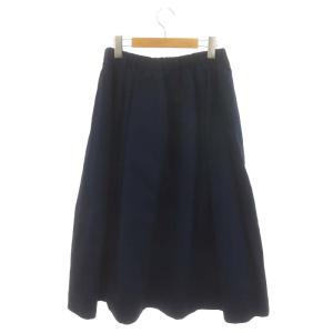 MARNI バイカラーギャザースカート ロング丈 マキシ丈 コットン 40 L 緑 グリーン 紺 ネイビー