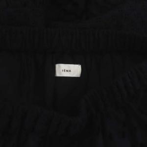 IENA 23SS コットンレースティアードスカート ロング丈 マキシ丈 コットン 38 M 黒 ブラック
