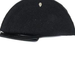 HELEN KAMINSKI ラフィア セカンドバッグ クラッチバッグ 黒 ブラック