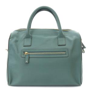 ANYA HINDMARCH ビーチ カーカー レザー ハンドバッグ ショルダーバッグ 2way グレー 青 ブルー