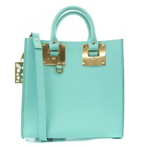Sophie Hulme ショルダーバッグ ハンドバッグ 2way レザー 水色 ブルー