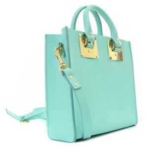 Sophie Hulme ショルダーバッグ ハンドバッグ 2way レザー 水色 ブルー