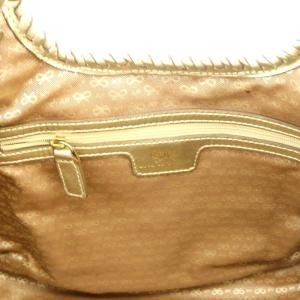 ANYA HINDMARCH トートバッグ 編み込み レザー ゴールド色