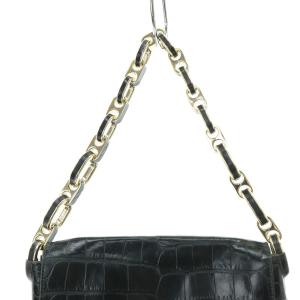 ANYA HINDMARCH クロコ ショルダーバッグ ハンドバッグ レザー 緑 モスグリーン