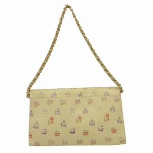 franche lippée ハンドバッグ ワンショルダー レザー 猫柄 黄緑 ライトグリーン