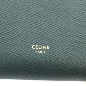 CELINE 10B633BFP.31AN Large Strap Wallet ダークグリーン