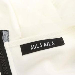 AULA AILA 23SS チュールコンビネーションワンピース ロング 0 XS 白 ホワイト /SY OS