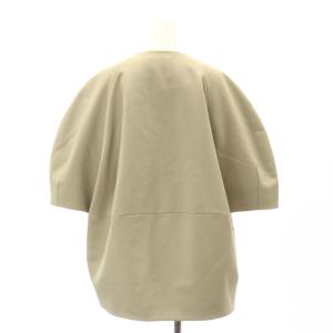CLANE 23SS HALF SLEEVE COCOON JACKET ジャケット 七分袖 ノーカラー 2 ベージュ