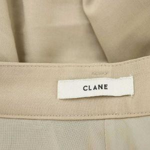 CLANE BASIC TUCK PANTS パンツ ワイド タック 2 ベージュ