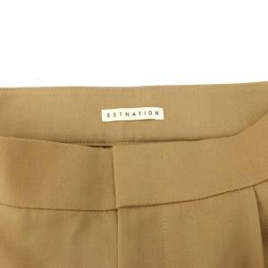 ESTNATION 22AW ウールツイルタックワイドパンツ 36 ベージュ