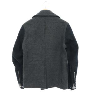 DSQUARED2 切替 ウールメルトンPコート 48 チャコールグレー S71AM0374
