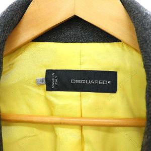 DSQUARED2 切替 ウールメルトンPコート 48 チャコールグレー S71AM0374