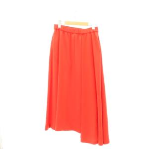 ADORE 23AW クリアドライジョーゼットスカート フレア ロング アシンメトリー 38 赤 レッド