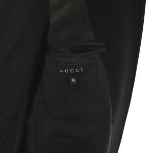 GUCCI ウールカシミヤ ロングコート 40 ブラック