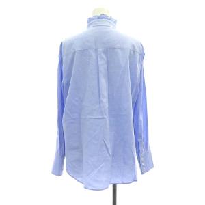 allureville スタンドフリルシャツ 長袖 2 ライトブルー 水色 /HK OS