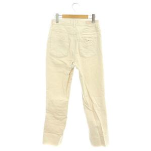 YANUK HIGH WAIST ANNETTE カットオフデニムパンツ ストレート ジッパーフライ 25 生成り