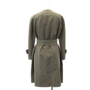 ADORE ノーカラーコート ロング ベルト付き 36 茶 ブラウン