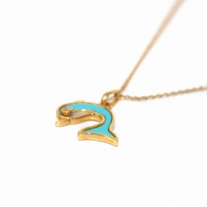 Van Cleef & Arpels ネックレス ペンダント K18 ダイヤモンド イルカ イエローゴールド