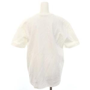 BORDERS at BALCONY ボーダーフリルポケットティー Tシャツ カットソー 半袖 プルオーバー コットン M 白 ホワイト