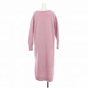 Grace Class ニットロングスリットワンピース 長袖 36 ピンク