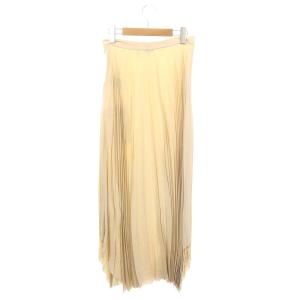 Helmut Lang プリーツスカート フレア アシメントリー シルク混 2 ベージュ