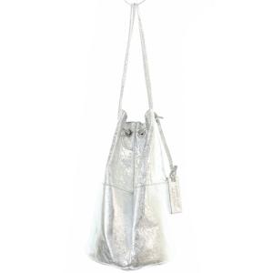 marco masi LAM BALL 巾着型バッグ ハンドバッグ レザー シルバー色 3013