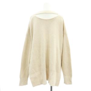 CLANE 23SS W FACE CUT NECK WIDE KNIT TOPS ニット セーター 長袖 プルオーバー コットン 2