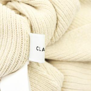 CLANE 23SS W FACE CUT NECK WIDE KNIT TOPS ニット セーター 長袖 プルオーバー コットン 2